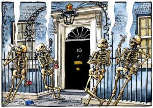 Skeletons outside No 10