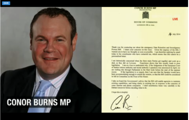 UKC 15 July 2014 Conor Burns Data Retention Bill