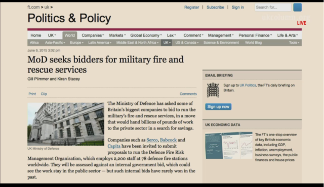 ukc 16 december 2015 armed forces bill emergency and fire - privatisation